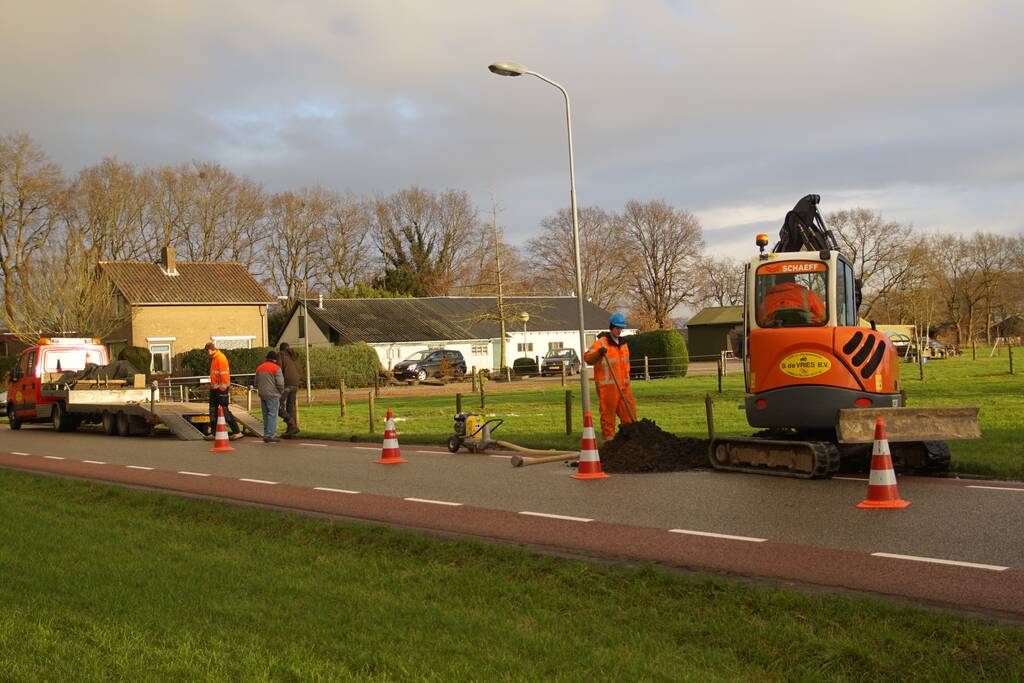 Huishoudens zonder water door lekkage