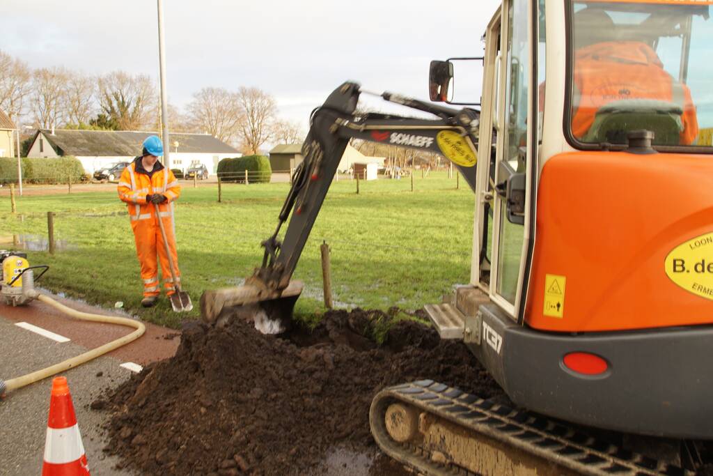 Huishoudens zonder water door lekkage