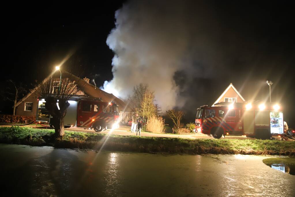 Grote brand verwoest schuur