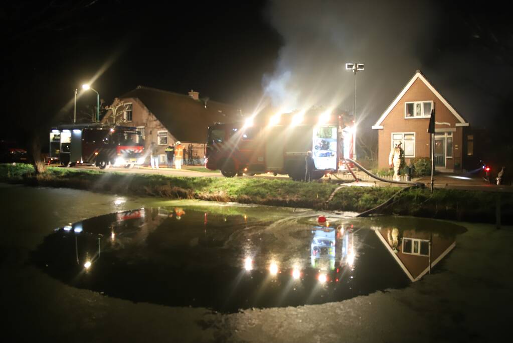 Grote brand verwoest schuur