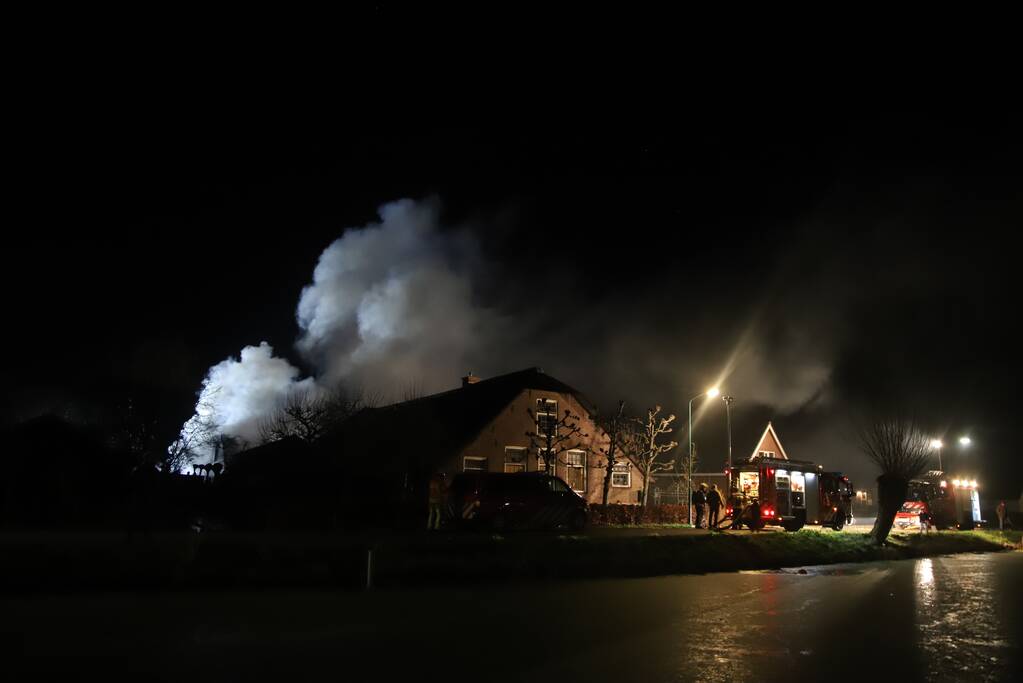 Grote brand verwoest schuur