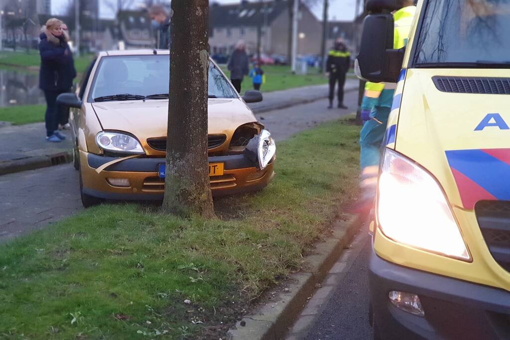 Bestuurder raakt macht over het stuur kwijt en ramt boom