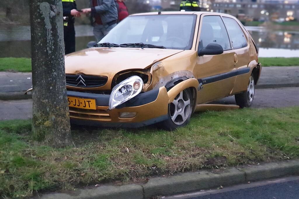 Bestuurder raakt macht over het stuur kwijt en ramt boom