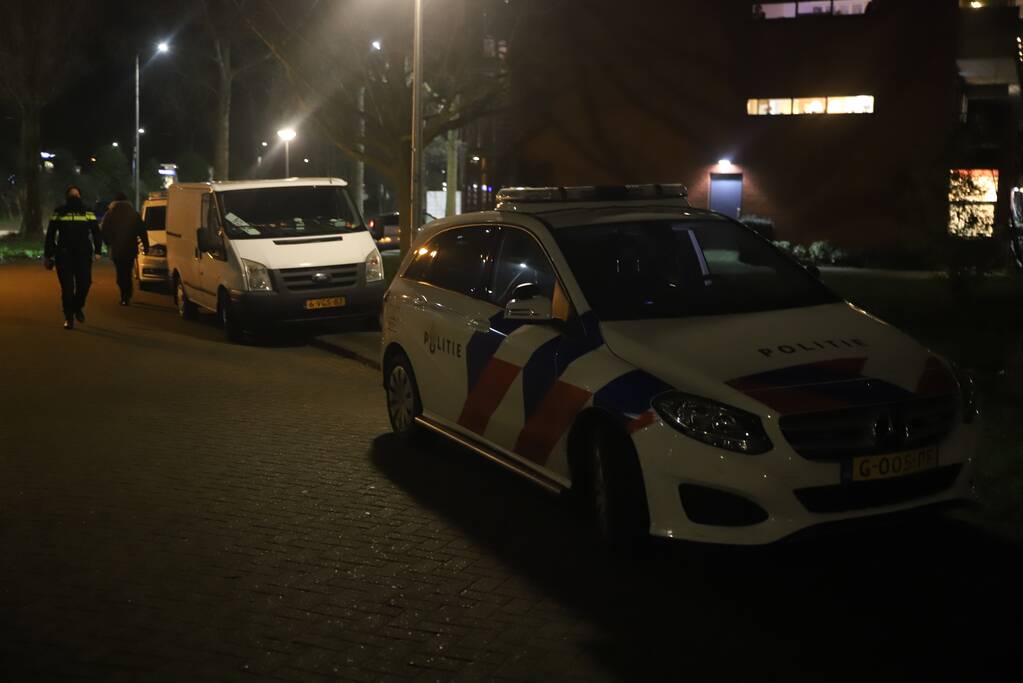 Bestelbus volledig verwoest door brand