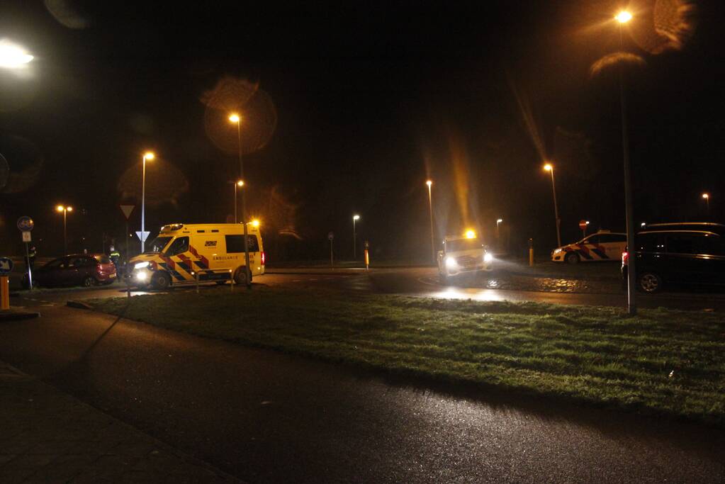 Schade na aanrijding tussen twee voertuigen