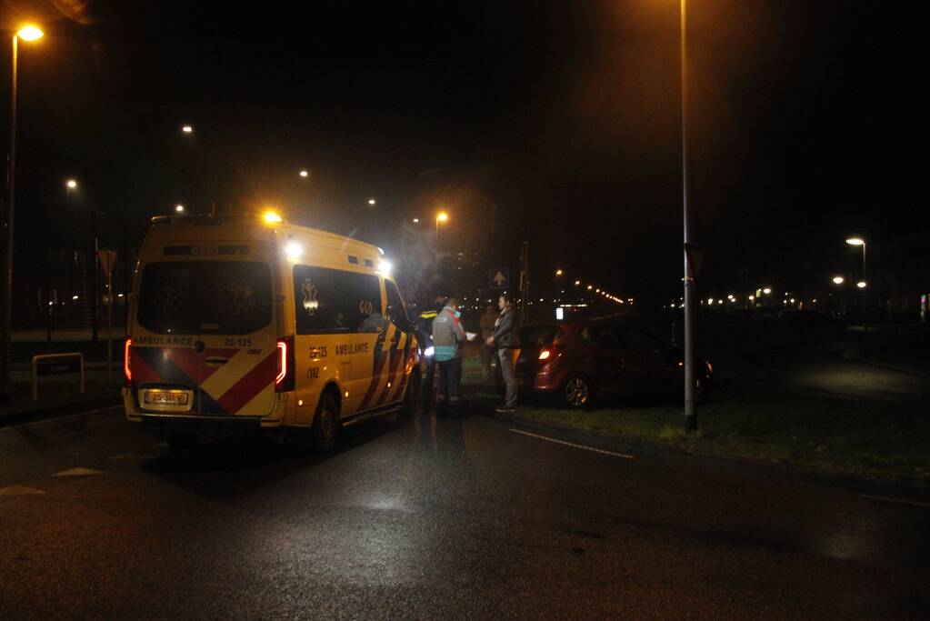 Schade na aanrijding tussen twee voertuigen