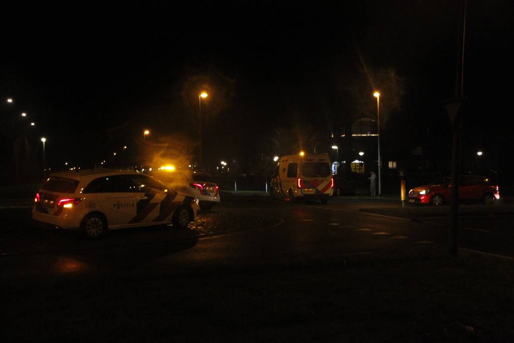 Schade na aanrijding tussen twee voertuigen