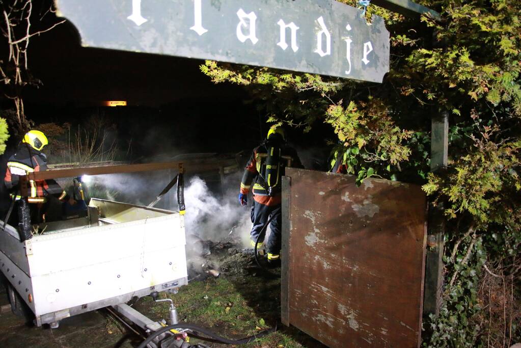 Veel rook bij brand in tuin