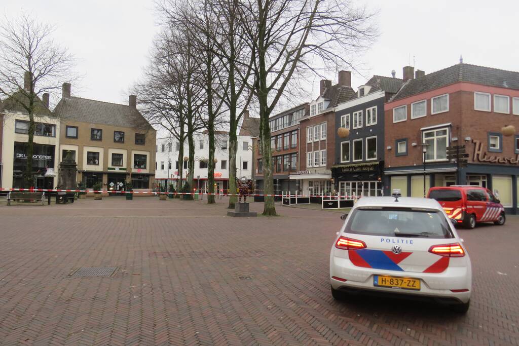 Gaslekkage in winkelstraat