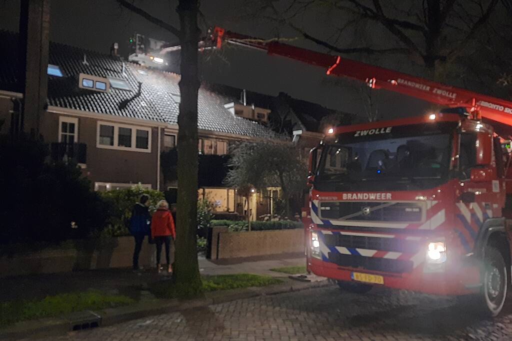 Schoorsteenbrand in woning