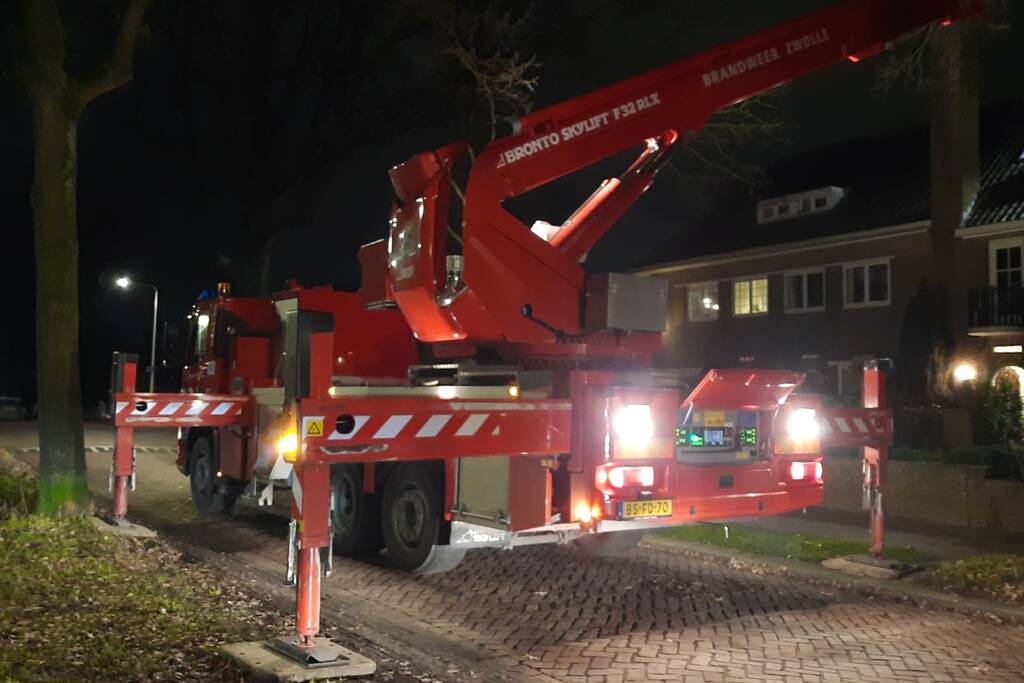 Schoorsteenbrand in woning