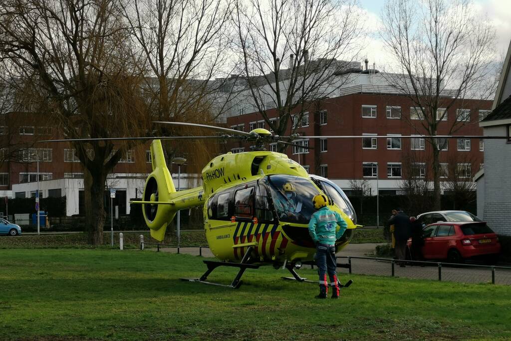 Coronapatiënt overgebracht per traumahelikopter