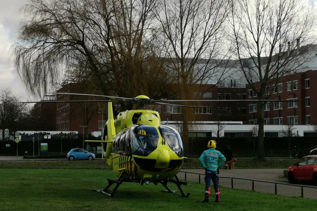 Coronapatiënt overgebracht per traumahelikopter