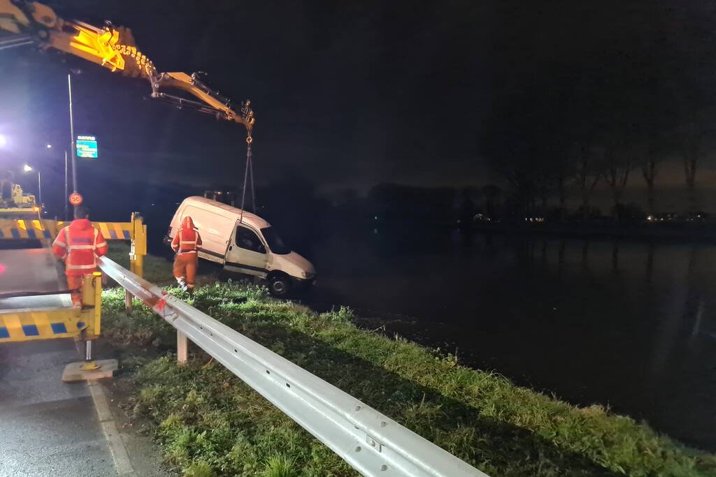 Auto te water geraakt