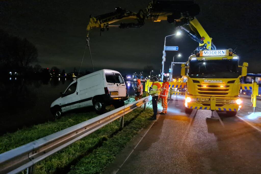 Auto te water geraakt