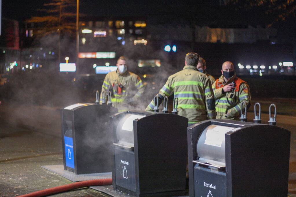 Brand ontstaan in ondergrondse container