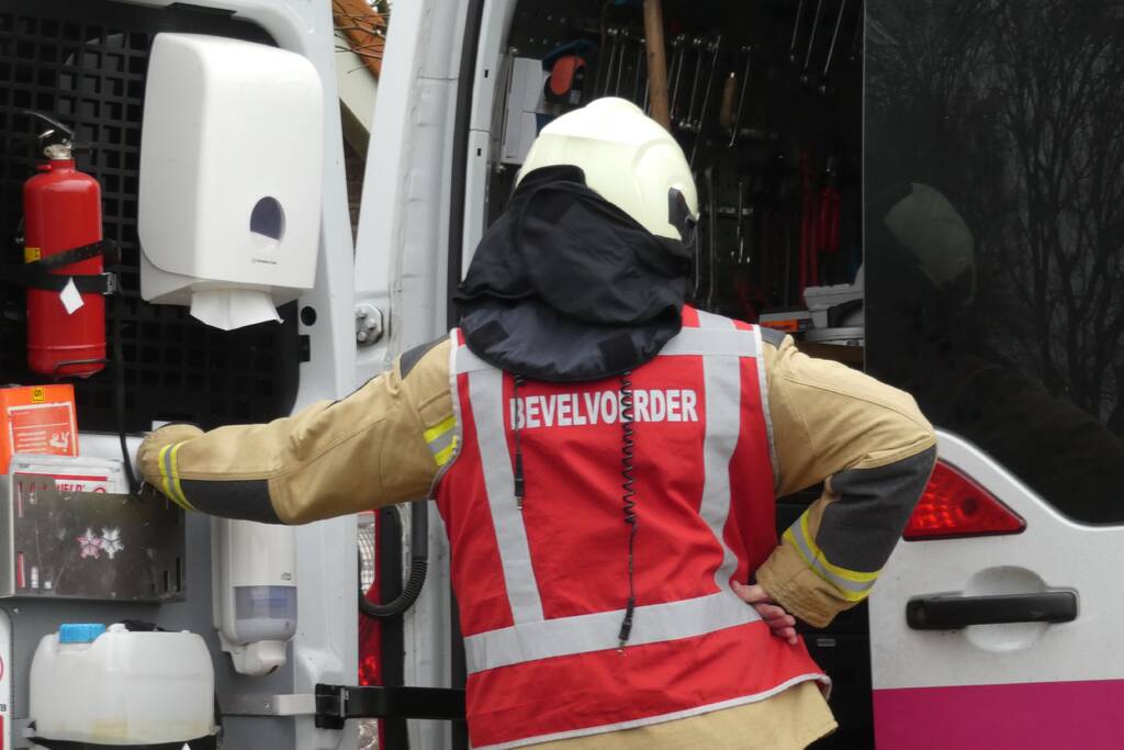 Gasleiding geraakt bij graafwerkzaamheden