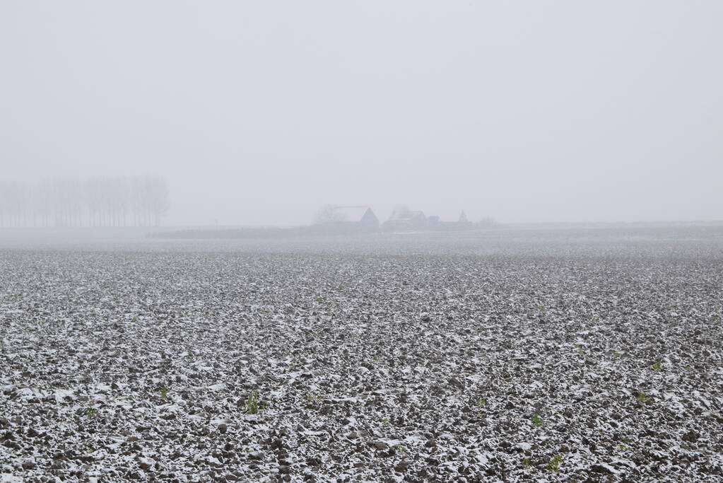 Eerste sneeuwvlokken in provincie Zeeland