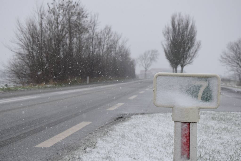 Eerste sneeuwvlokken in provincie Zeeland