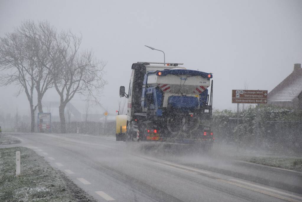 Eerste sneeuwvlokken in provincie Zeeland