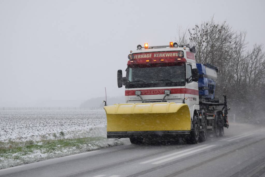Eerste sneeuwvlokken in provincie Zeeland