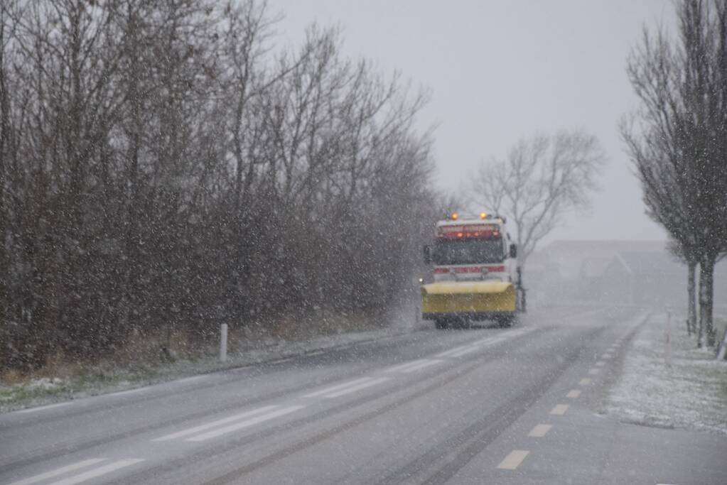Eerste sneeuwvlokken in provincie Zeeland
