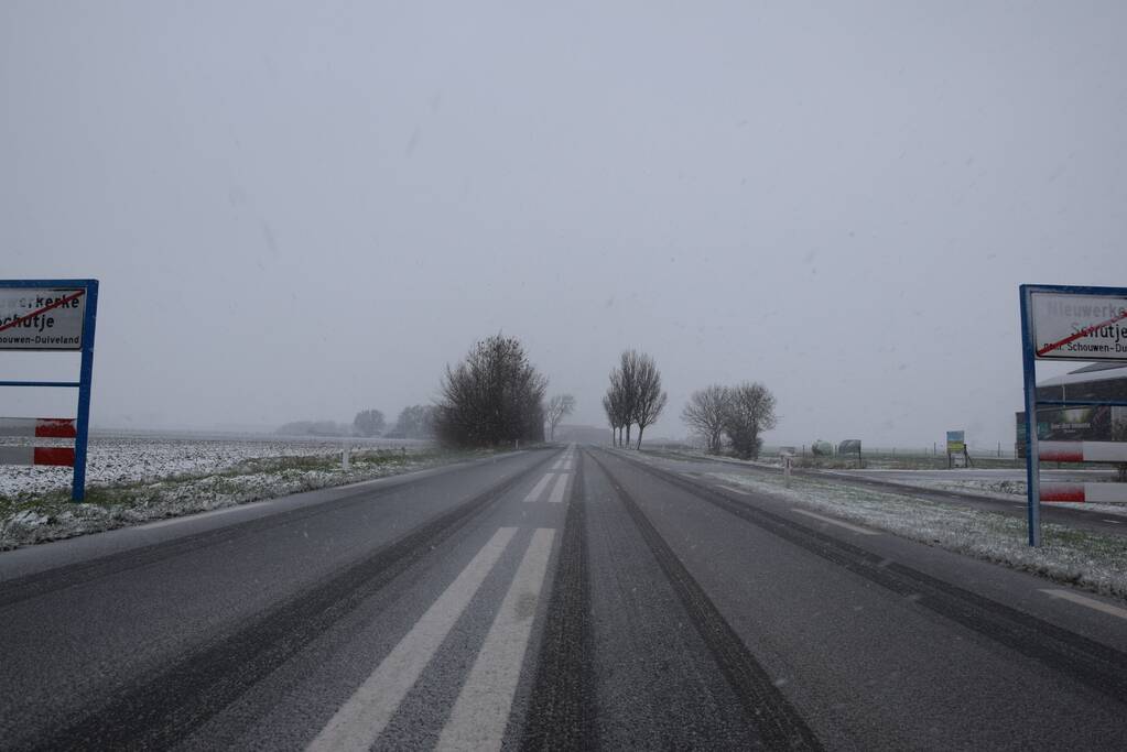 Eerste sneeuwvlokken in provincie Zeeland