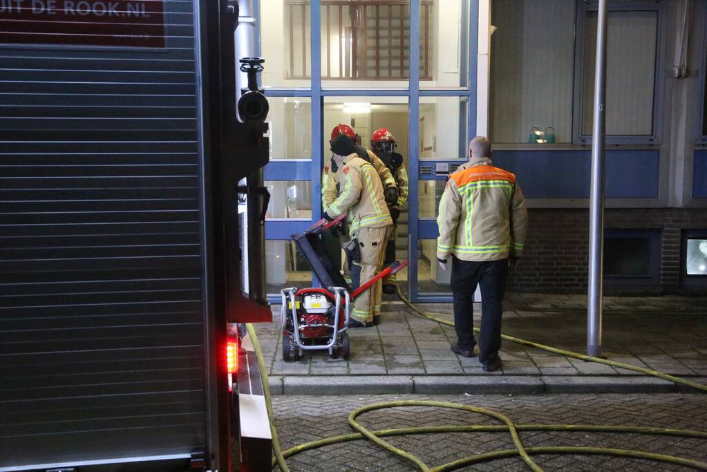 Brand in kelder van woning