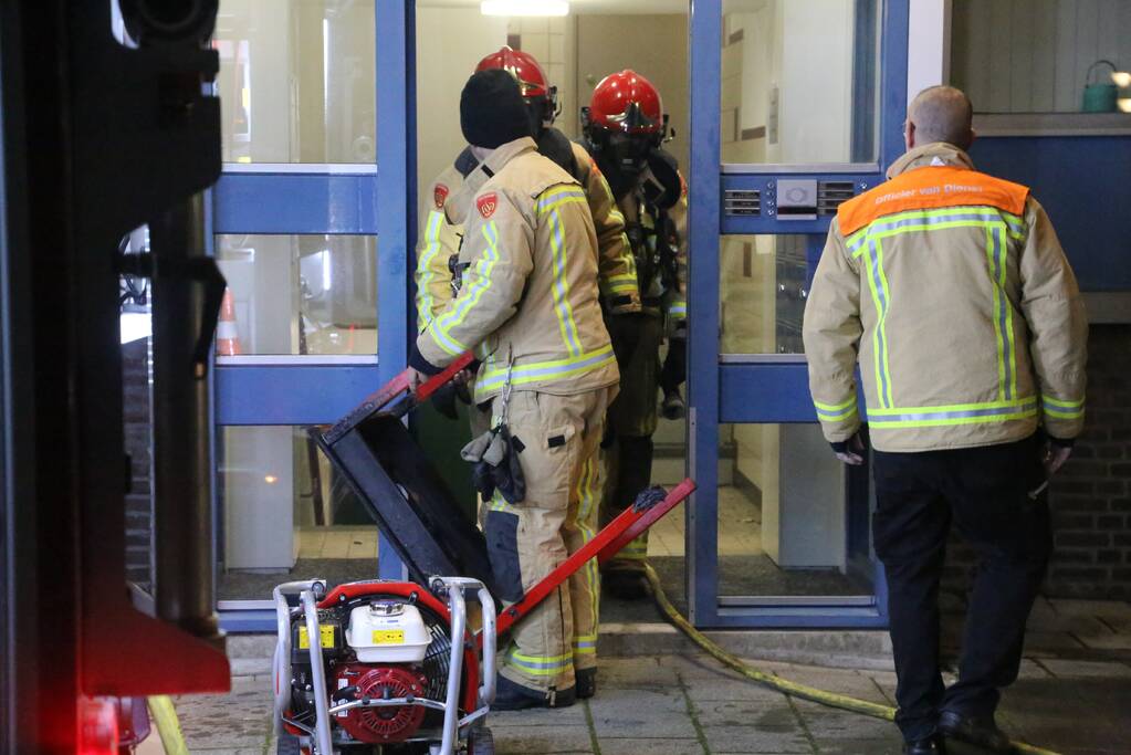 Brand in kelder van woning