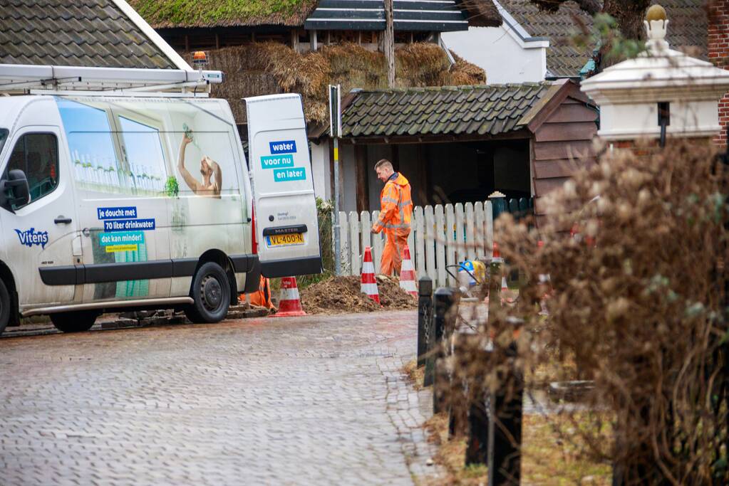 Vitens druk met waterleiding reparatie