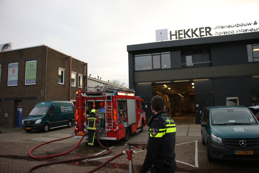 Brand bij Hekker interieurbouwbedrijf