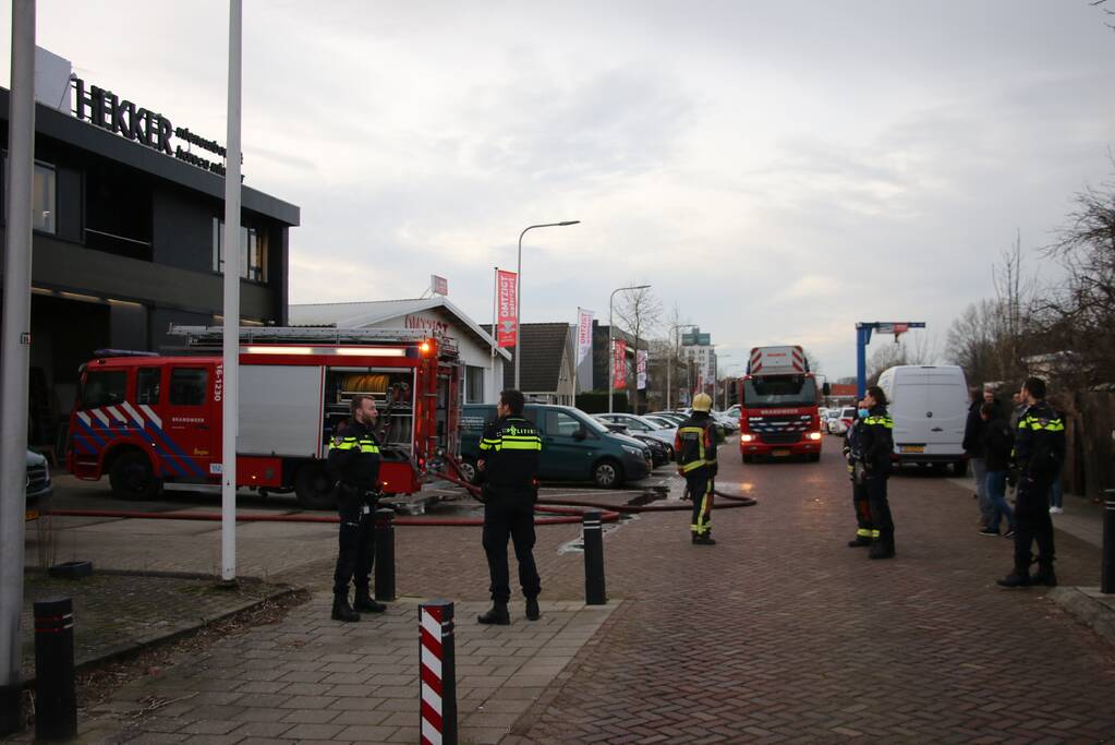 Brand bij Hekker interieurbouwbedrijf