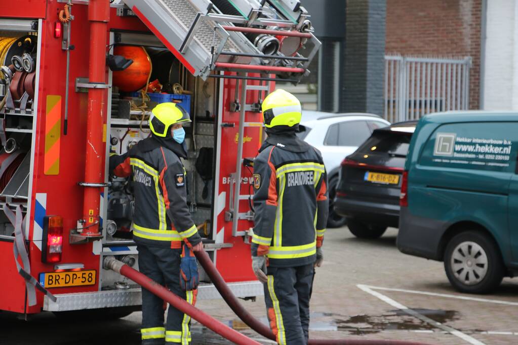 Brand bij Hekker interieurbouwbedrijf