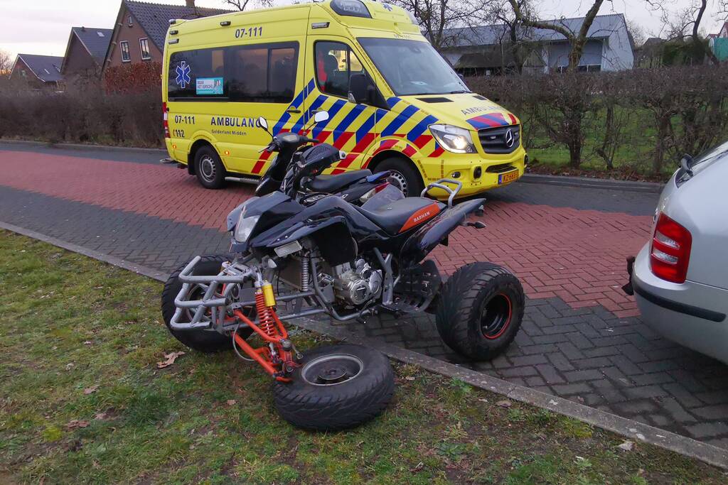 Bestuurder quad gewond na ongeval