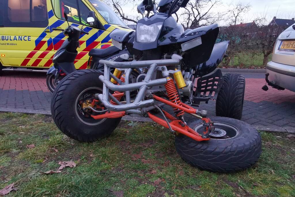 Bestuurder quad gewond na ongeval