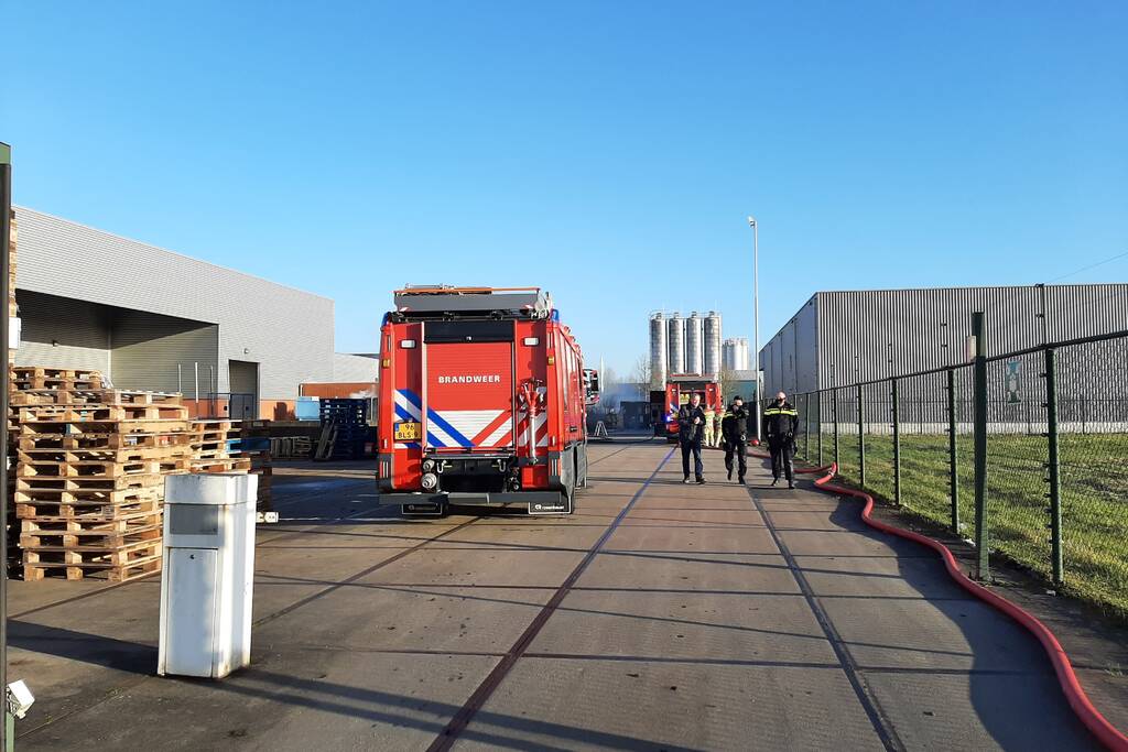 Brand in afvalcontainer bij Montapacking