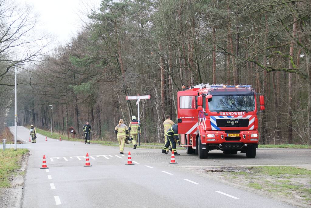 Weg afgesloten door gaslekkage