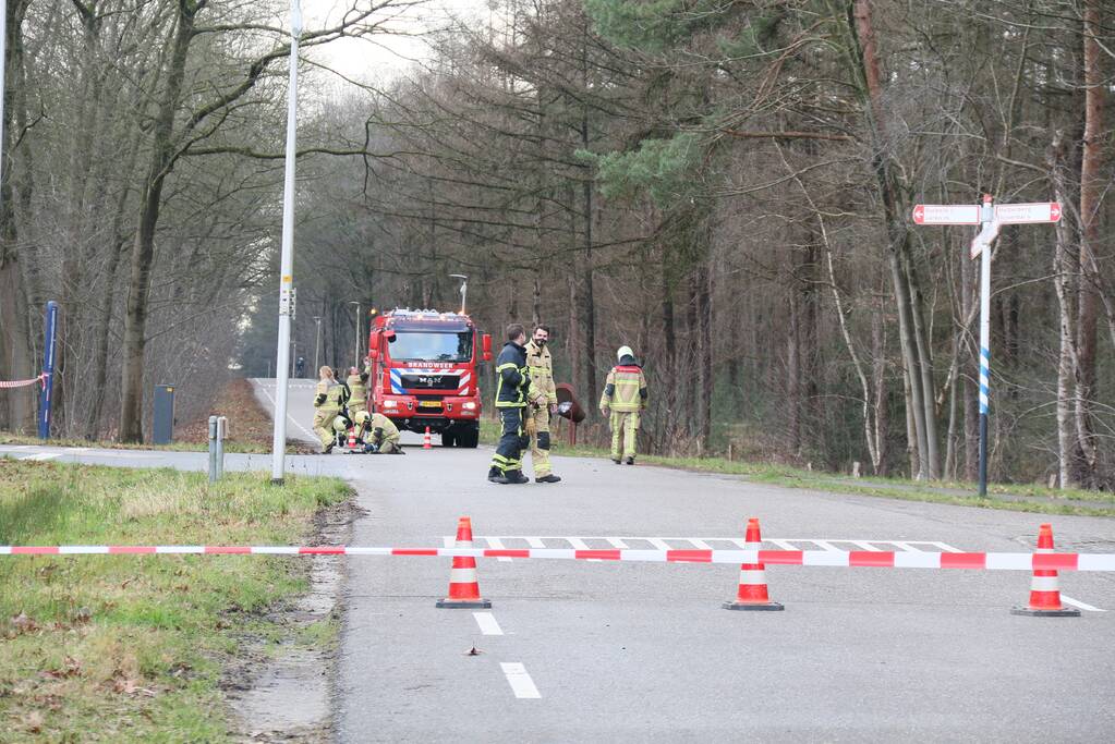 Weg afgesloten door gaslekkage
