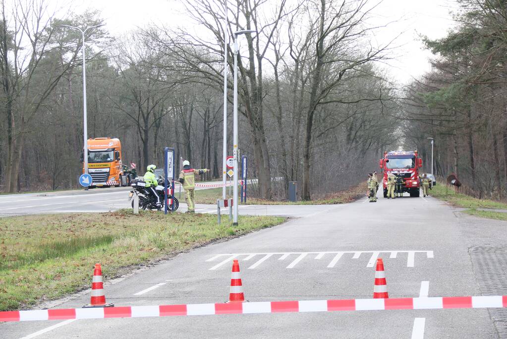 Weg afgesloten door gaslekkage