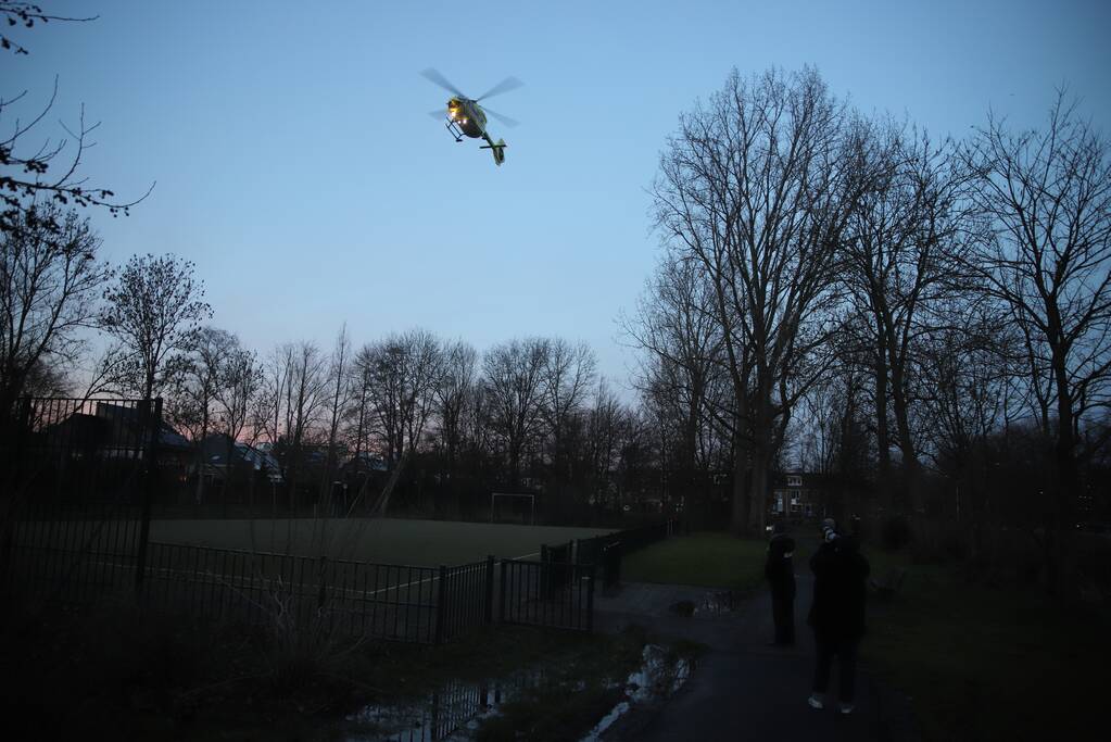Traumahelikopter voor corona patiënt