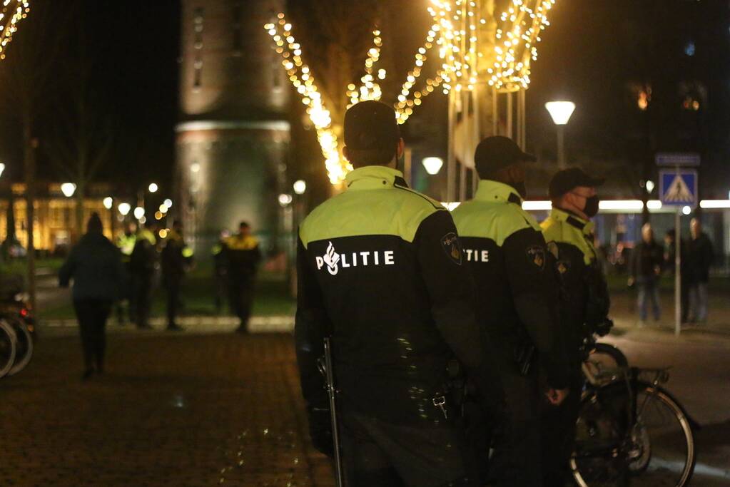 Demonstratie tegen avondklok in centrum