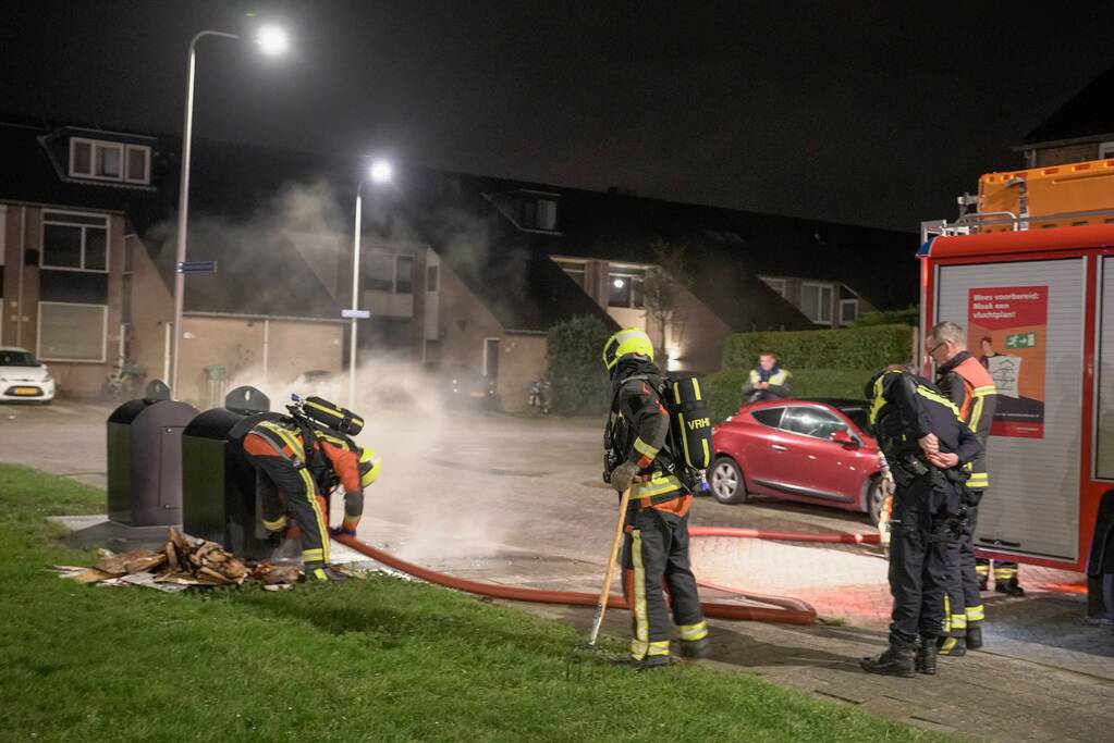 Brand in ondergrondse container