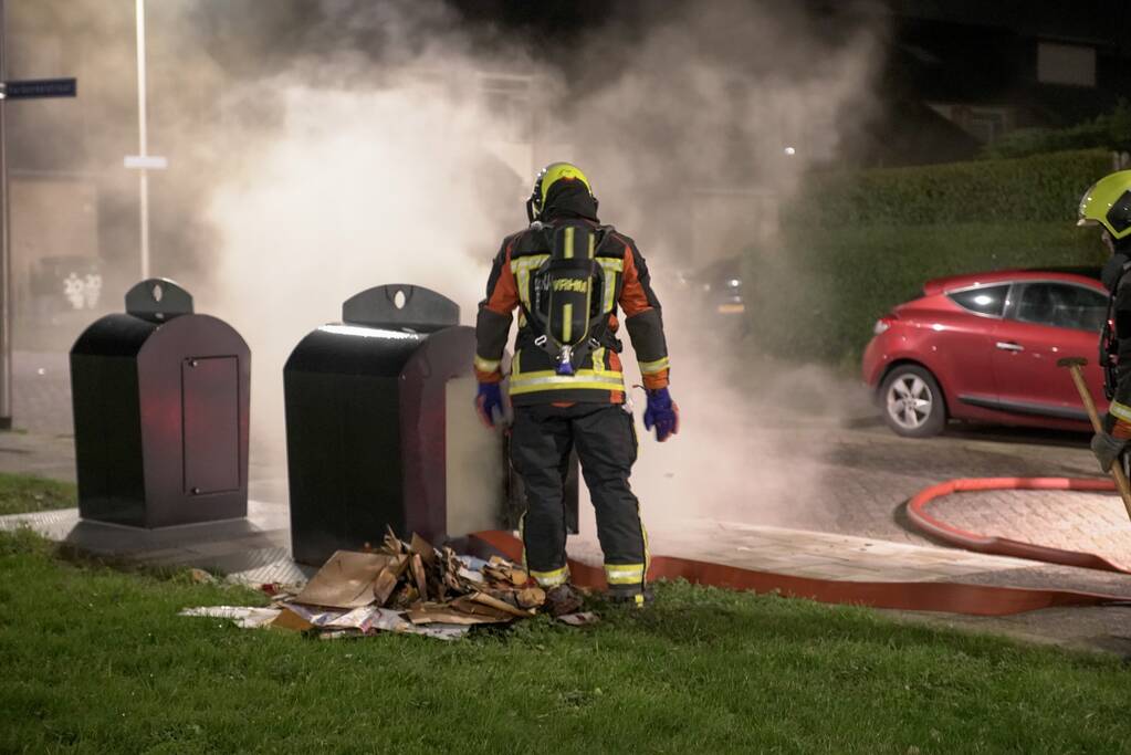 Brand in ondergrondse container