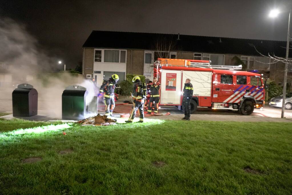 Brand in ondergrondse container