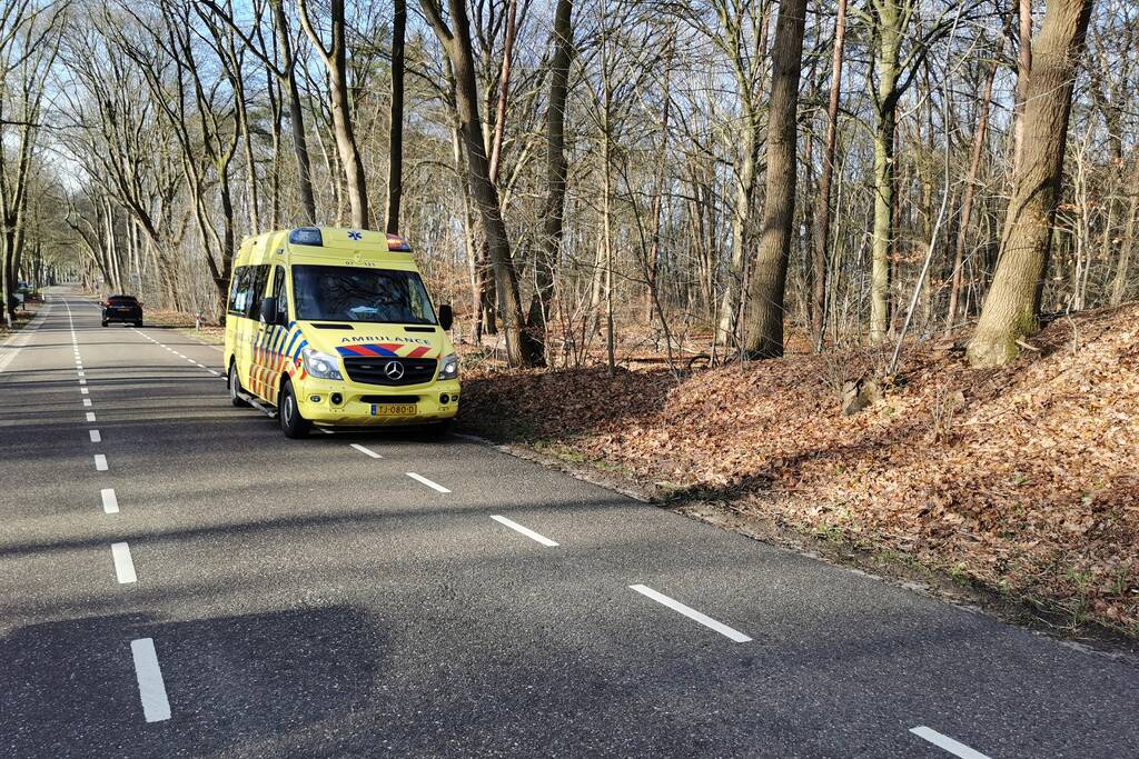 Mountainbiker slaat over de kop