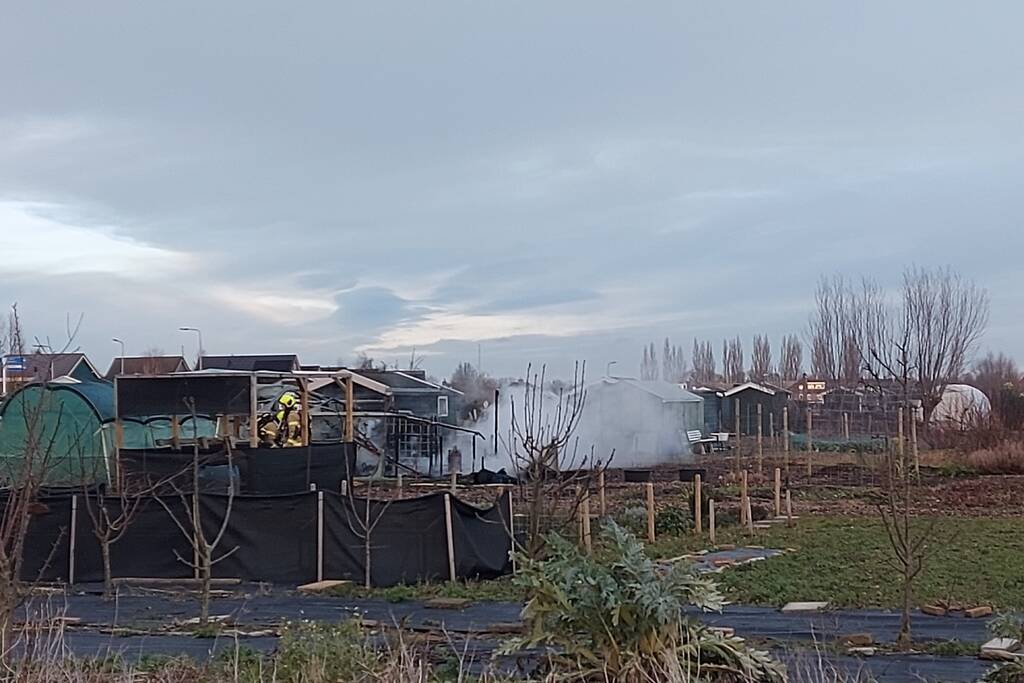 Kas verwoest door brand Moestuinvereniging