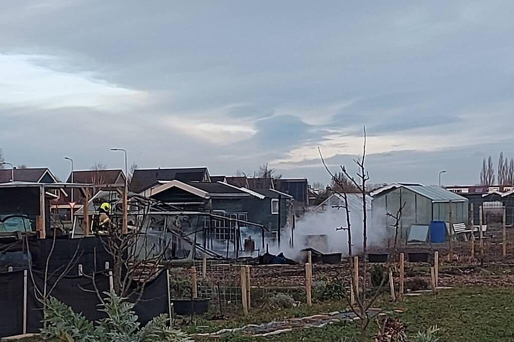Kas verwoest door brand Moestuinvereniging