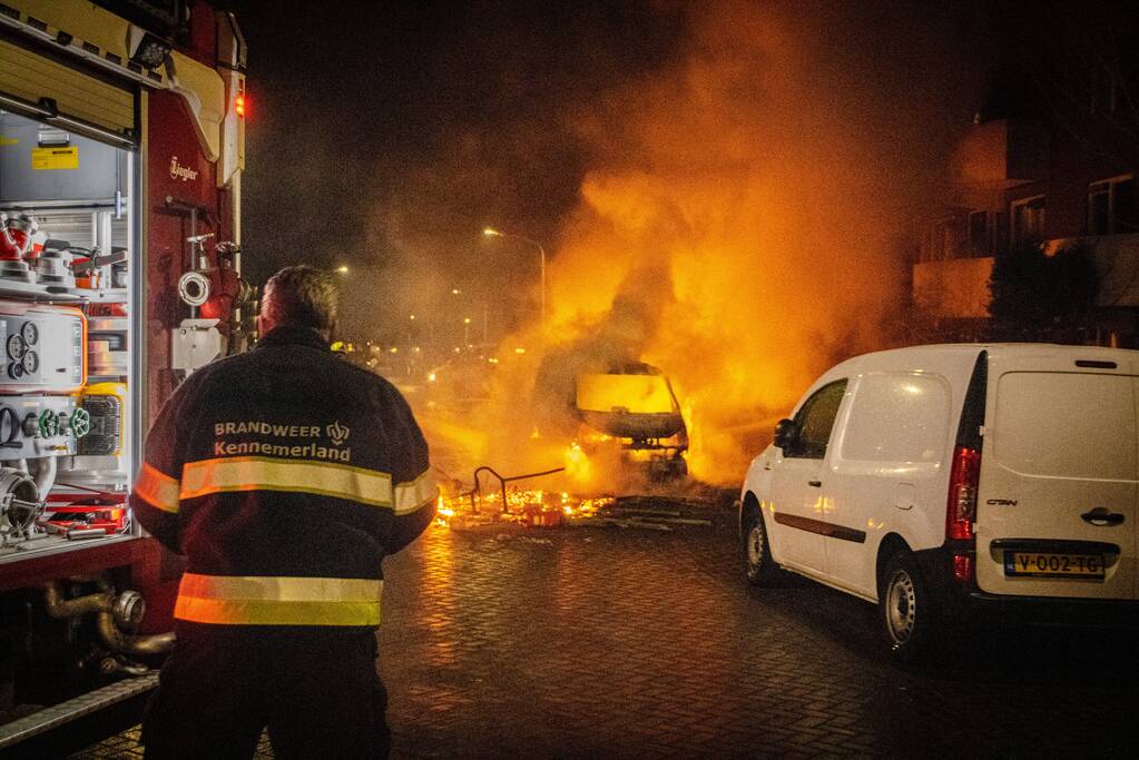 Branden gesticht bij ongeregeldheden