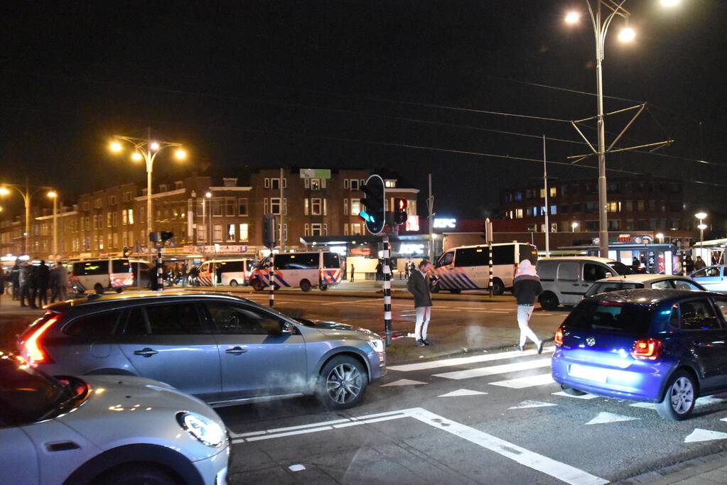 Veel ME op straat na ernstige rellen