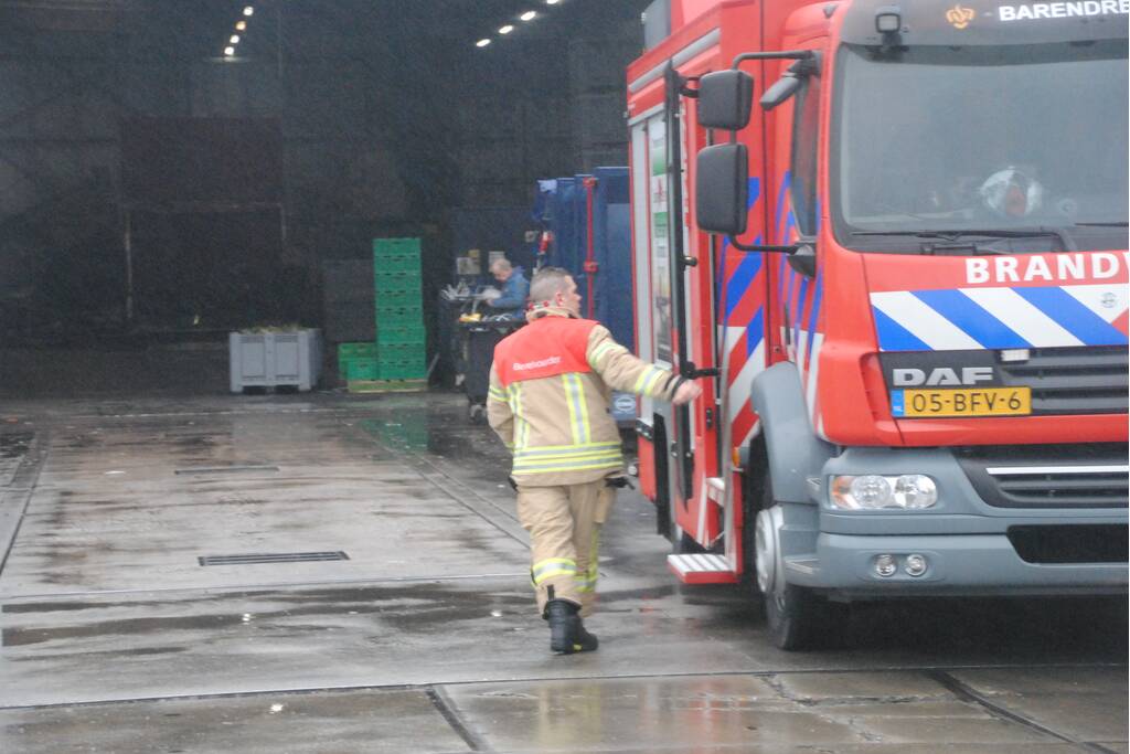 Brand in stroomkast van recycling bedrijf